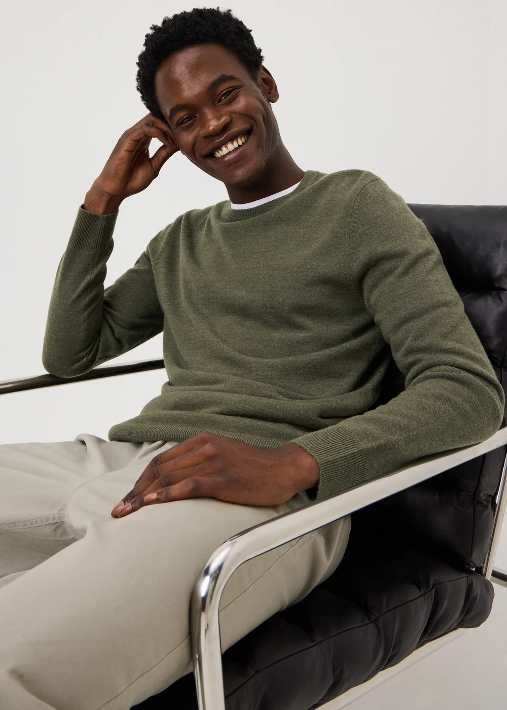 Green Supersoft Crew Neck Jumper - XS Image 1