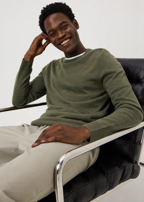 Green Supersoft Crew Neck Jumper - XS Image 1