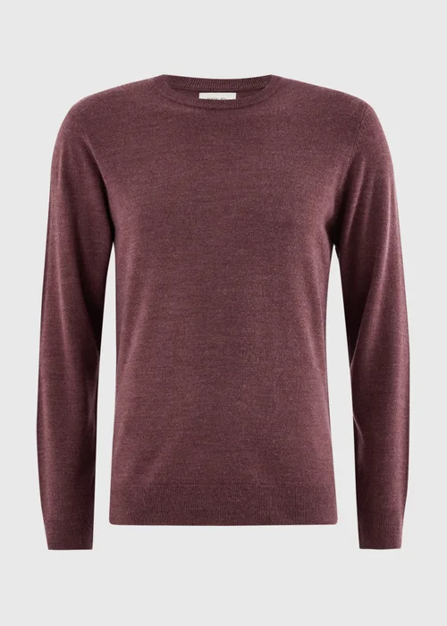 Burgundy Supersoft Crew Neck Jumper - XS Image 4