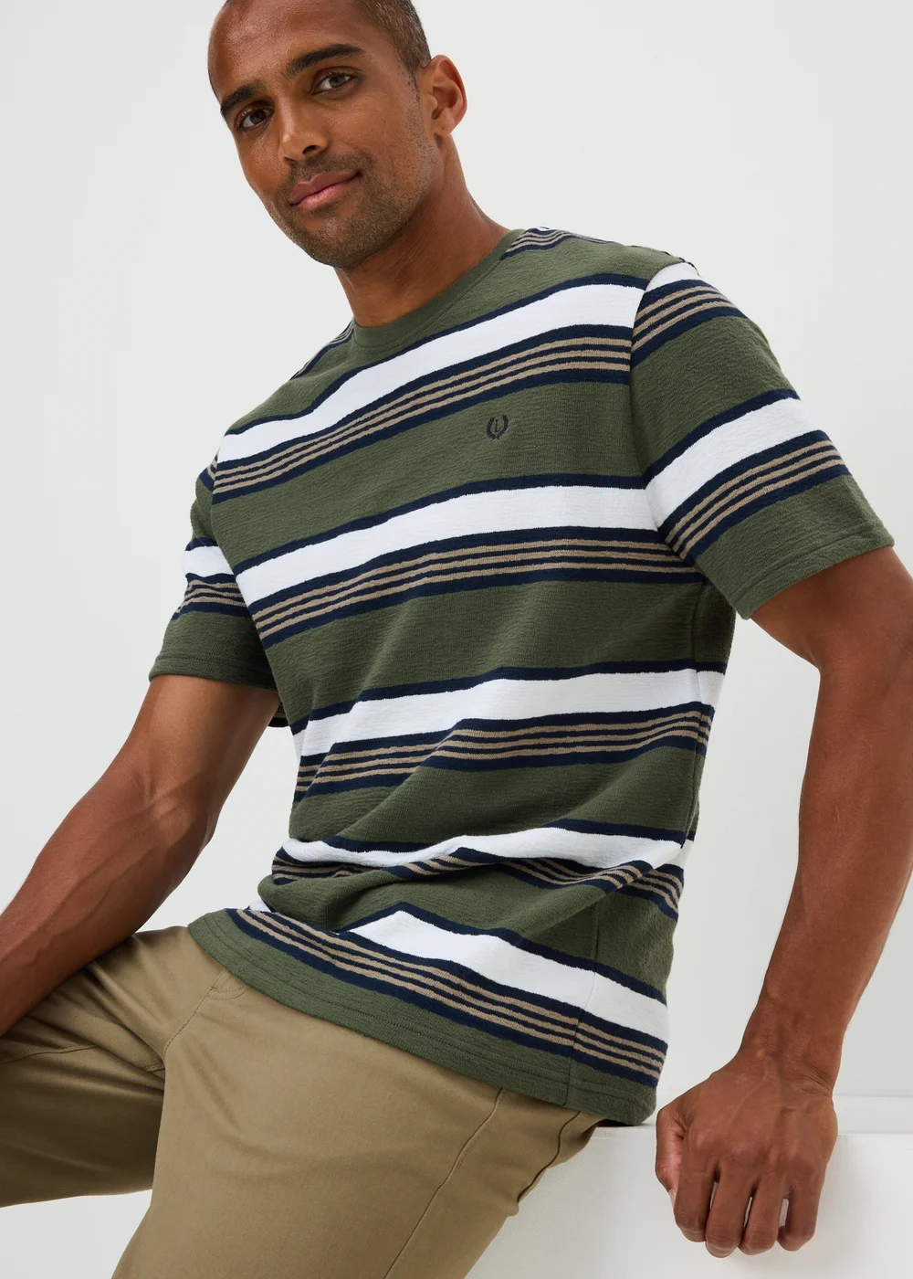 Lincoln Green Striped T-shirt - XL Image 1