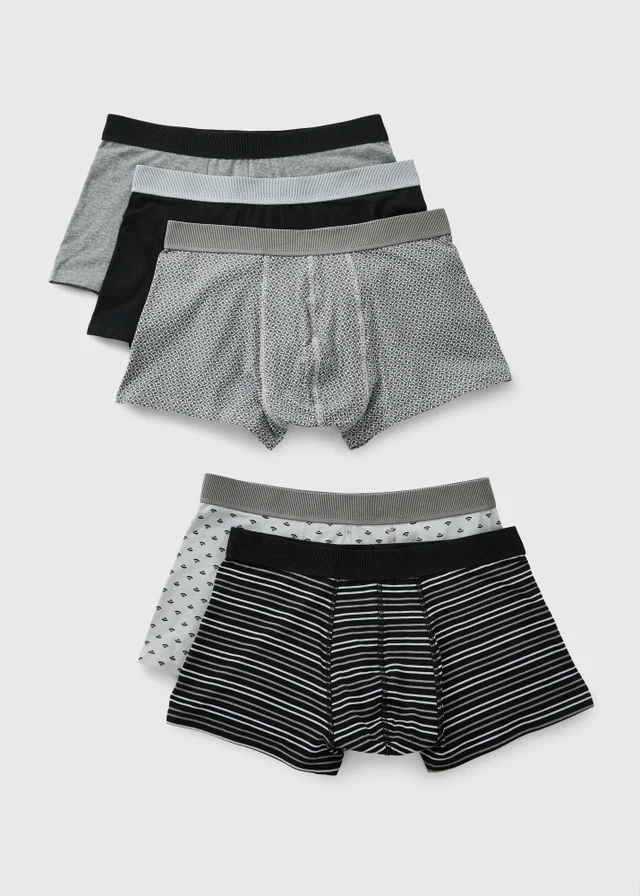 5 pack Mono Geometric Hipster Boxers