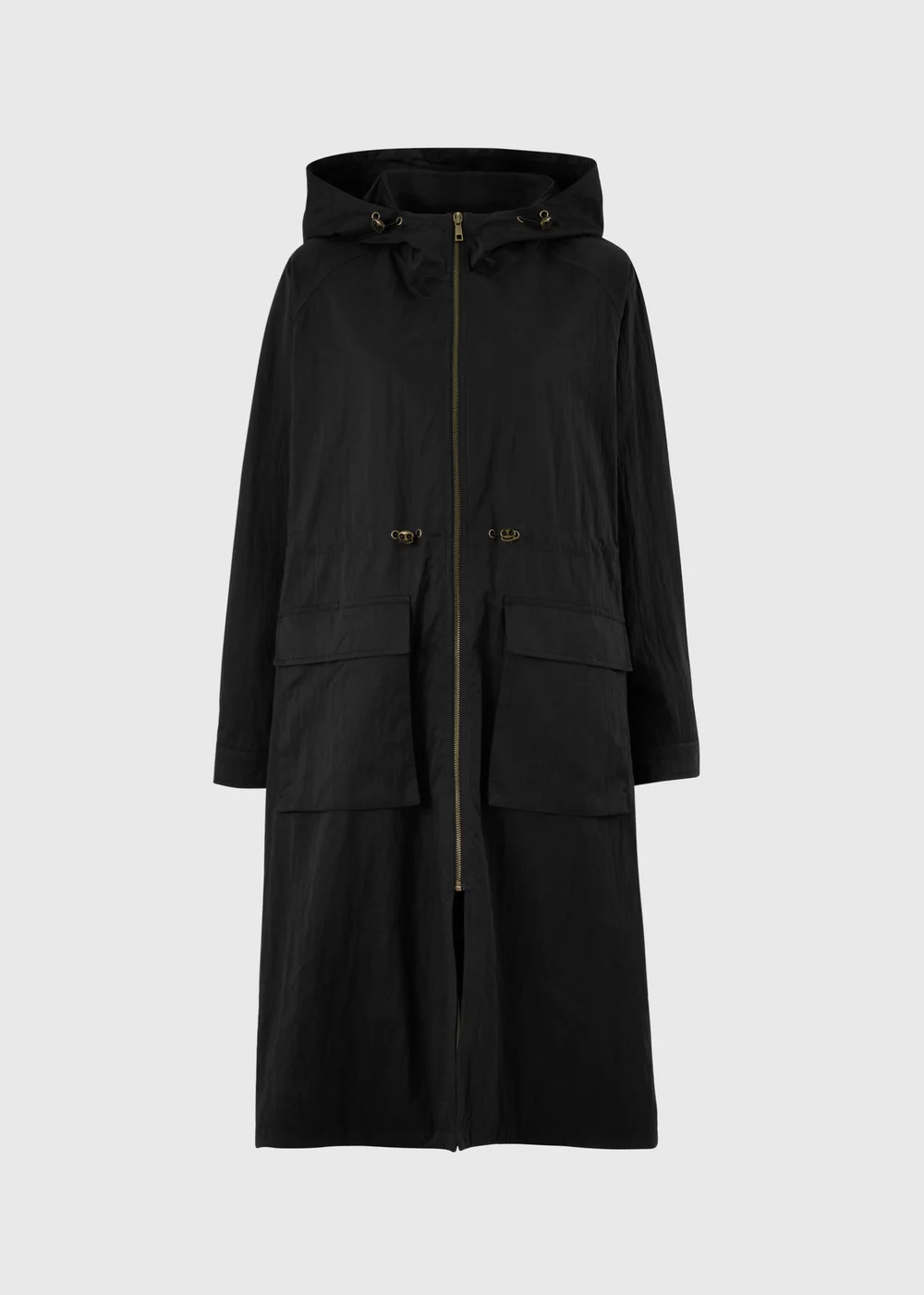 Black Showerproof Long Anorak - 12 Image 1