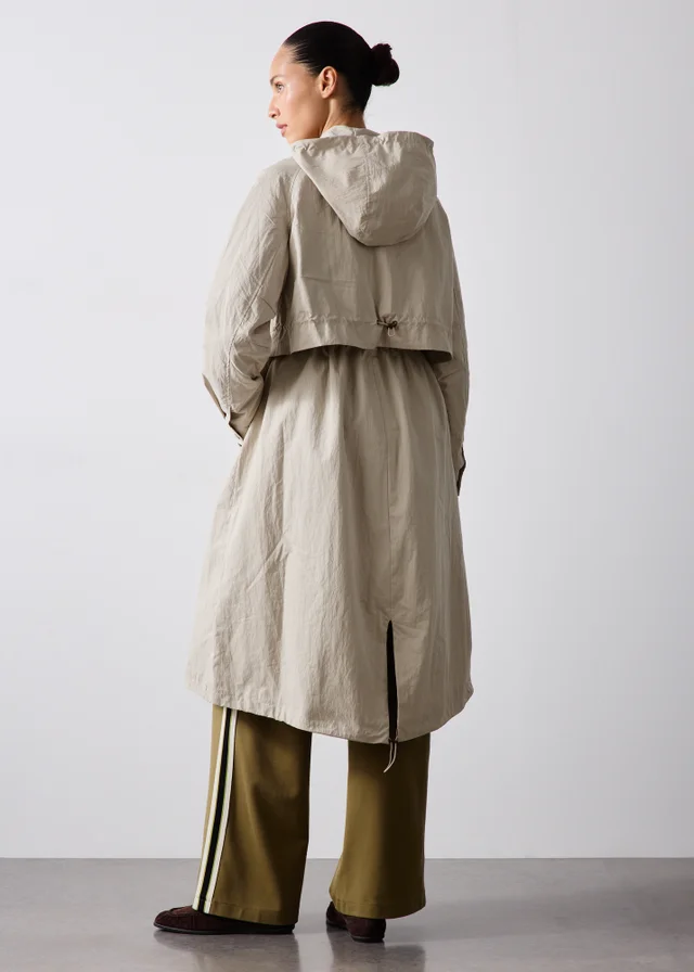 Stone Showerproof Long Anorak