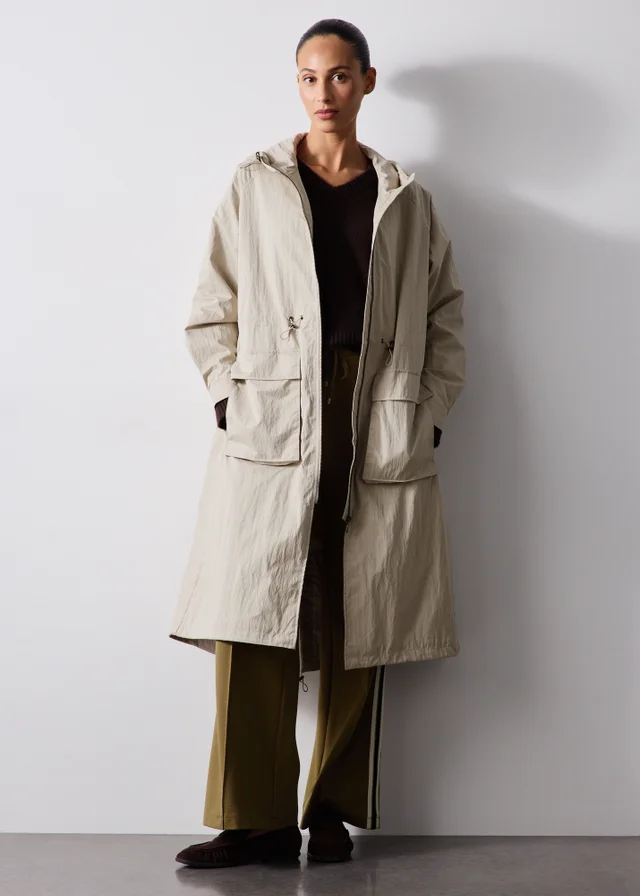 Stone Showerproof Long Anorak