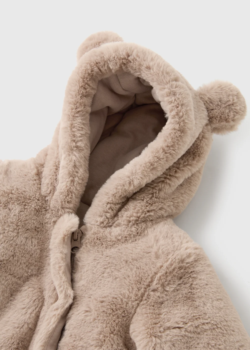 Baby Brown Fur Snowsuit (0-23mths) - Up to 1 Month Image 2