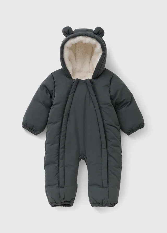 Baby Charcoal Duvet Snowsuit (0-23mths)