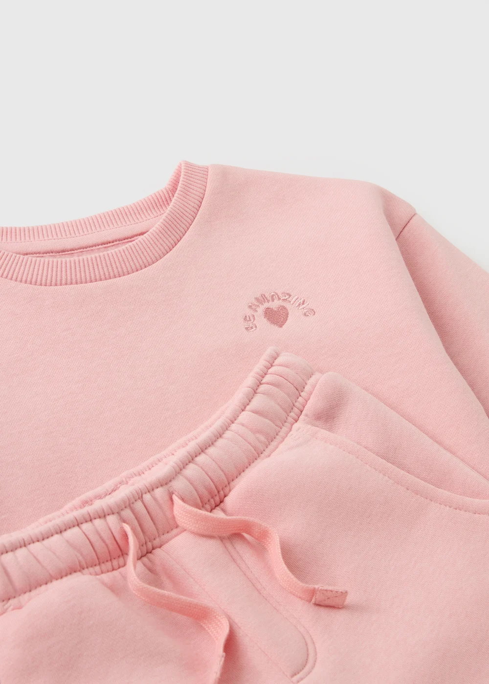 Girls Pink Sweashirt & Jogging Bottom Set (1-8yrs) - 1-1.5 Yrs Image 2