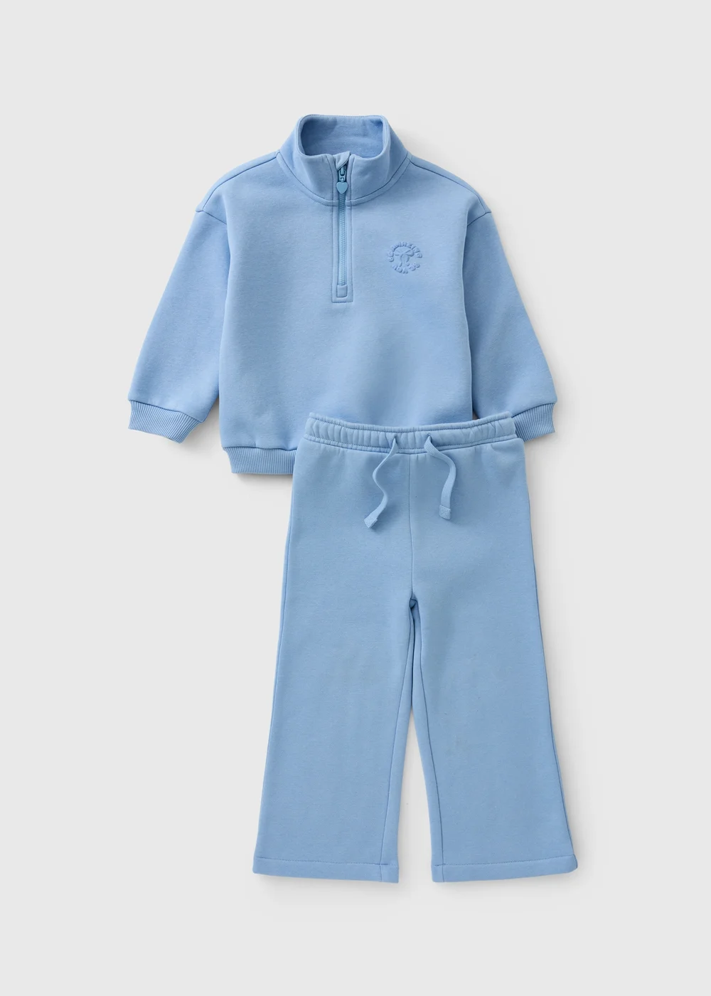 Girls Blue Funnel Neck Top & Jogging Bottoms Set (1-7 Yrs) - 1-1.5 Yrs Image 1