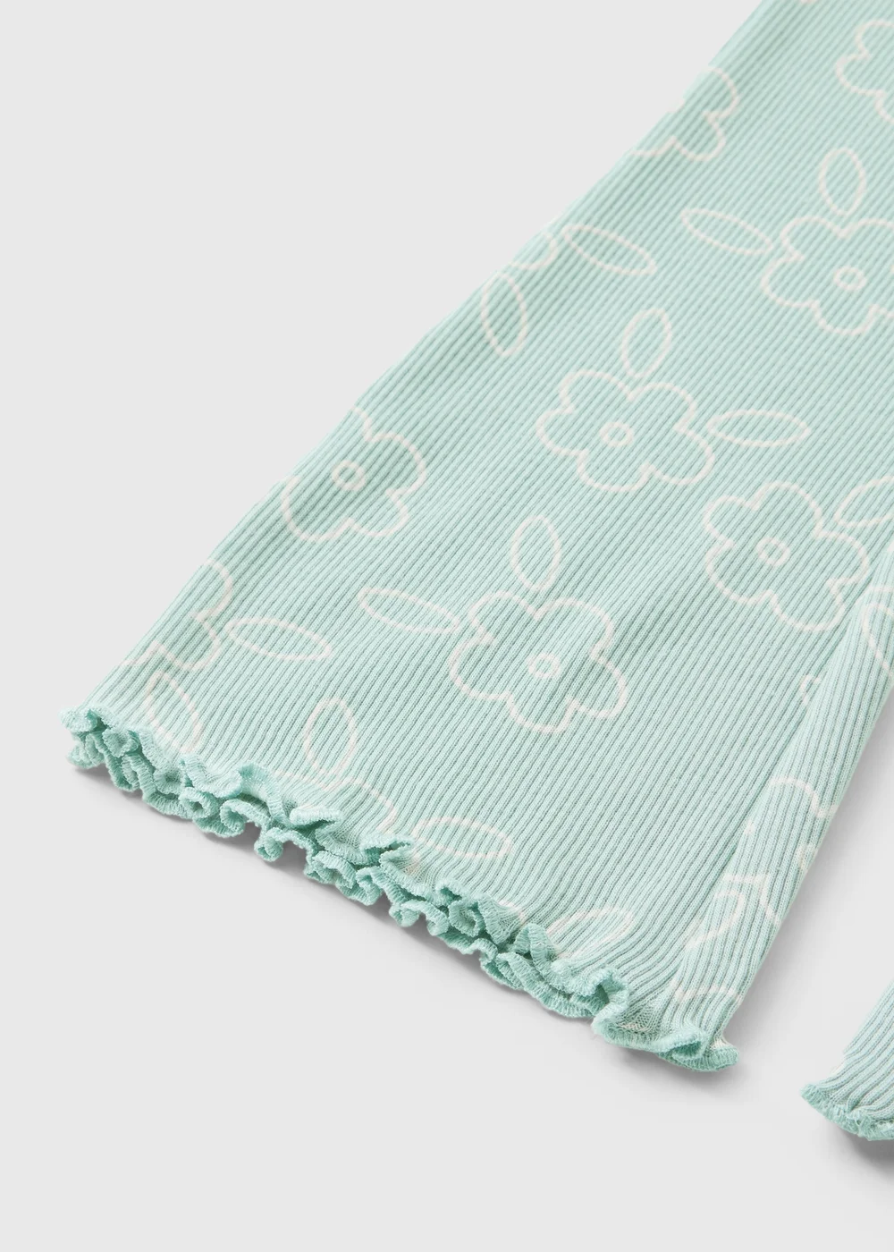 Girls Sage Floral Flared Leggings (1-8yrs) - 1-1.5 Yrs Image 2