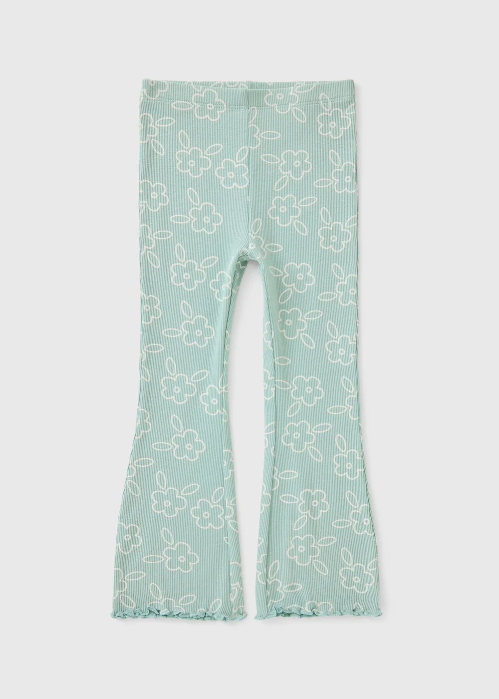 Girls Sage Floral Flared Leggings (1-8yrs) - 1-1.5 Yrs Image 1