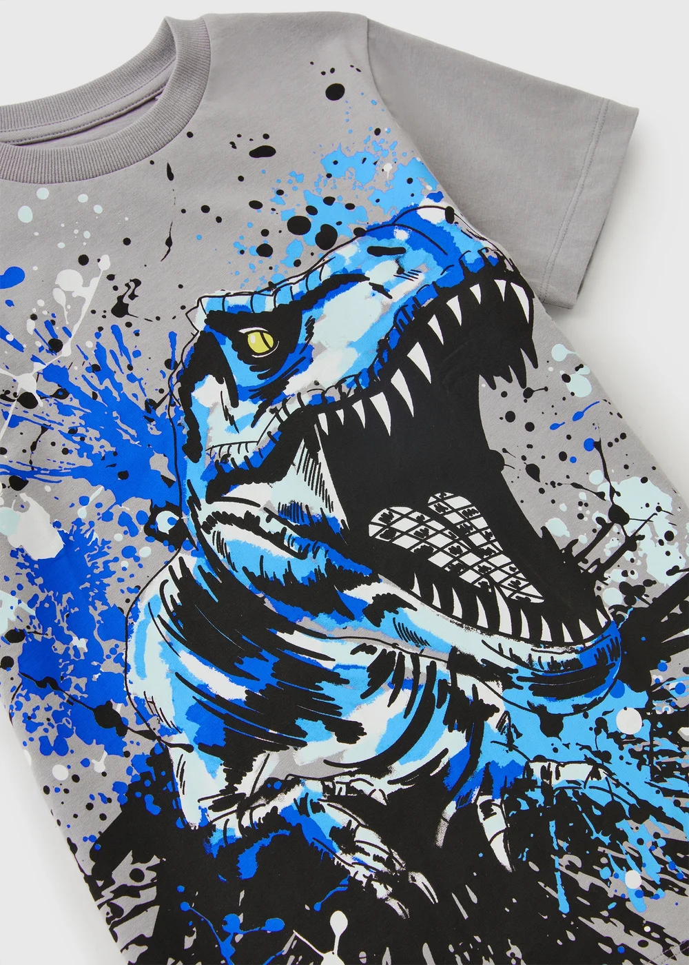Boys Grey Dinosaur T-Shirt (7-15yrs) - 13 Yrs Image 2