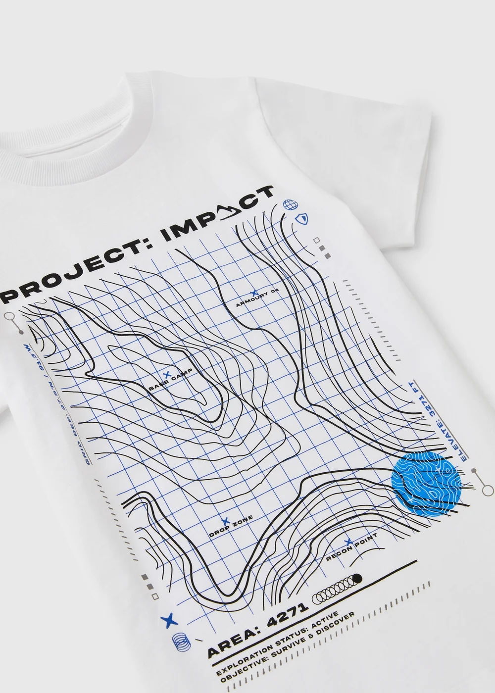 Boys White Wireframe T-Shirt (7-15yrs) - 7 Yrs Image 2