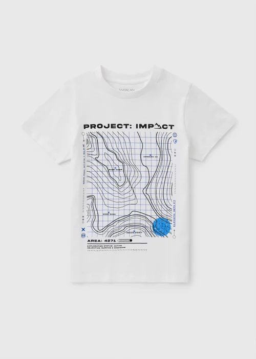 Boys White Wireframe T-Shirt (7-15yrs) - 7 Yrs Image 1