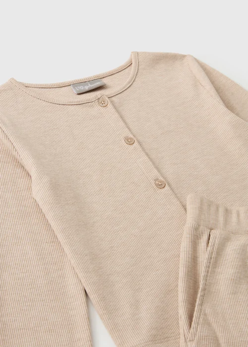 Girls Oatmeal Cardigan & Trousers Set (7-15yrs) - 14 Yrs Image 2