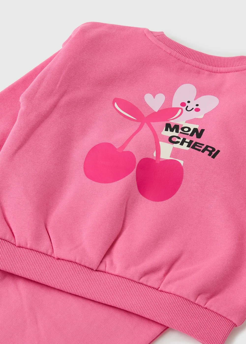 Girls Pink Mon Cheri Sweatshirt & Jogging Bottom Set (1-8yrs) - 2-3 Yrs Image 2