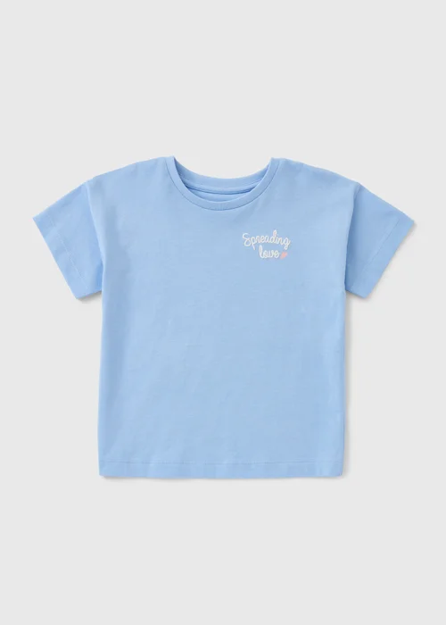 Girls Blue Dove Back Graphic T-Shirt (1-8yrs) - 2-3 Yrs Image 1