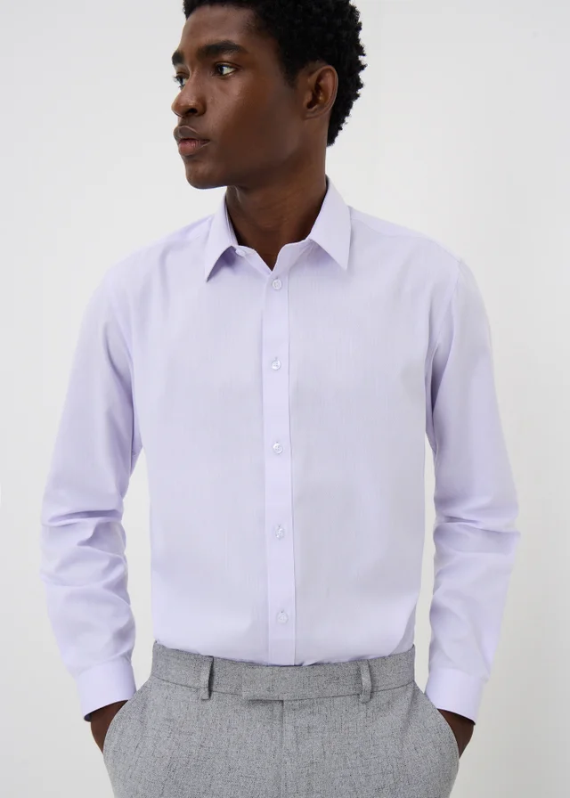 Taylor & Wright Lilac Textured Regular Fit Shirt
