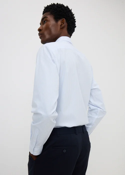 Taylor & Wright Blue Stripe Regular Fit Shirt - S Image 2