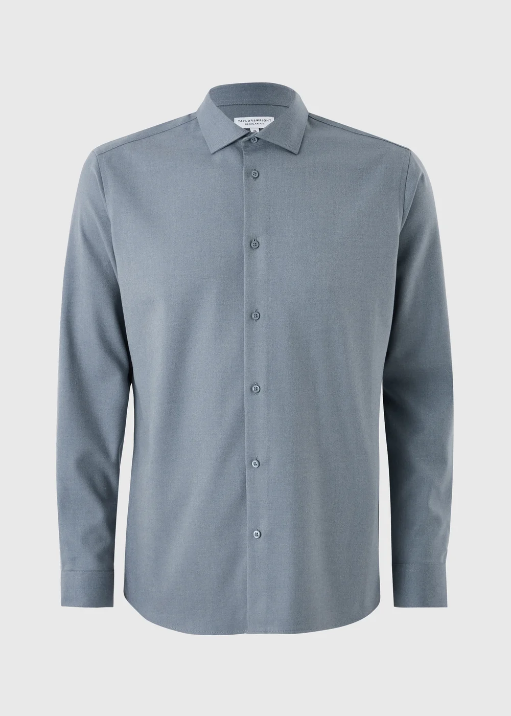 Blue Brushed Twill Shirt - S Image 1
