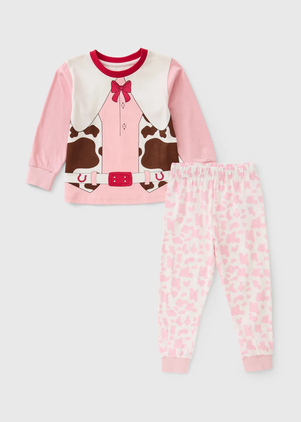 Girls Pink Cowgirl Pyjamas (1-7 Yrs) - 1-1.5 Yrs Image 1