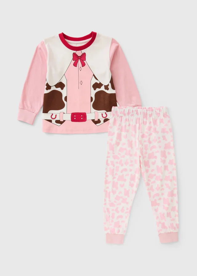 Girls Pink Cowgirl Pyjamas (1-7 Yrs)