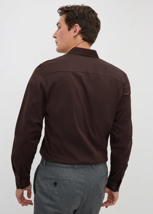 Taylor & Wright Burgundy Performance Slim Fit Shirt - S Image 2