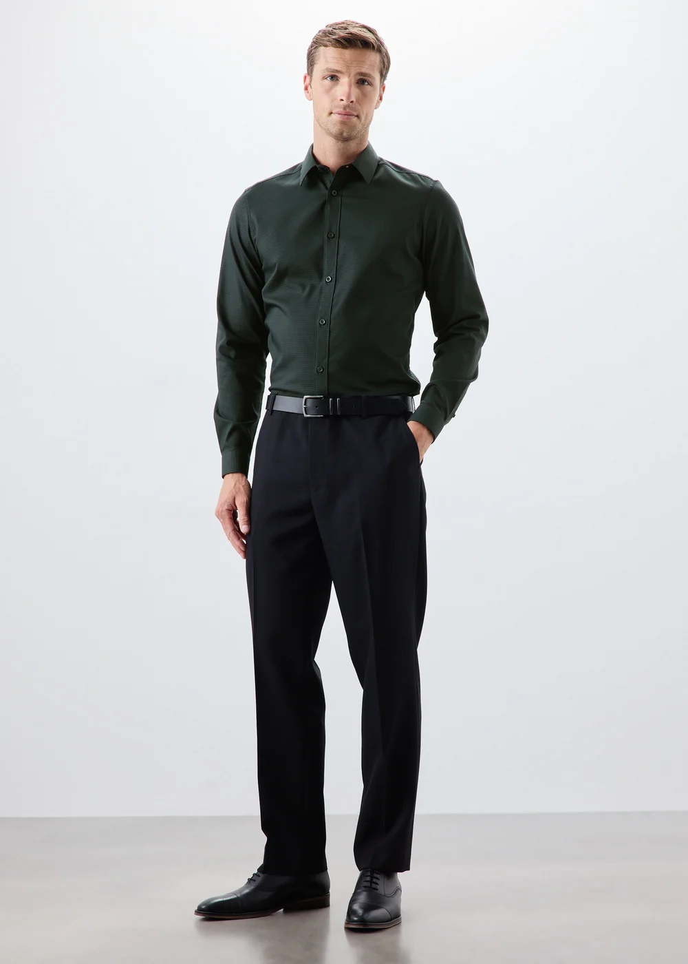 Taylor & Wright Green Slim Fit Shirt - S Image 4