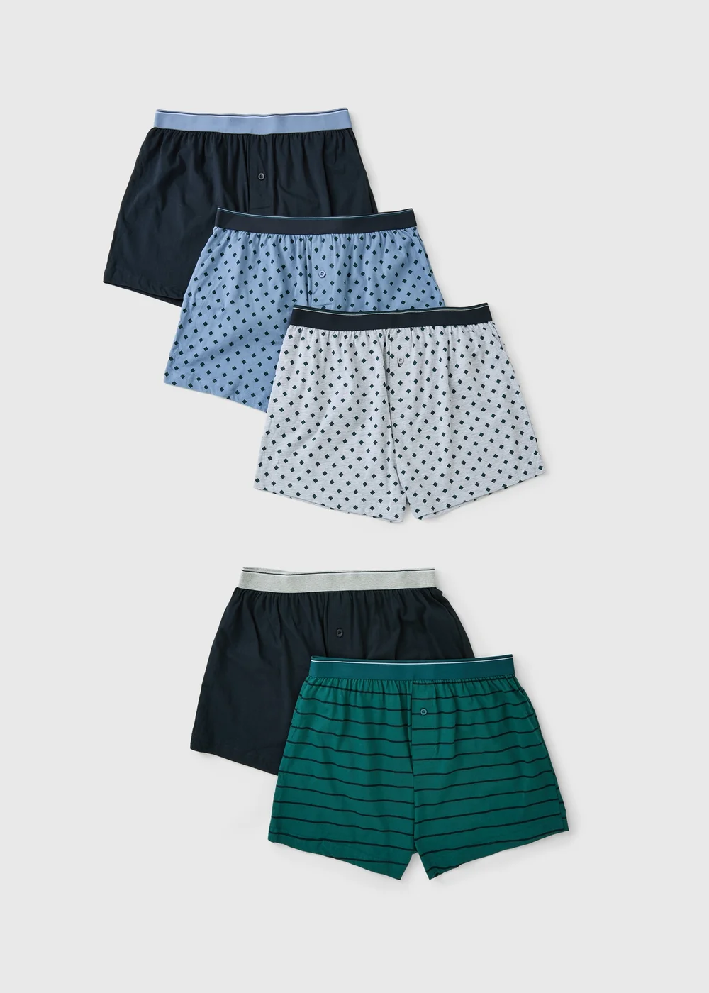 5 Pack Multicolour Loose Fit Boxers - S Image 1