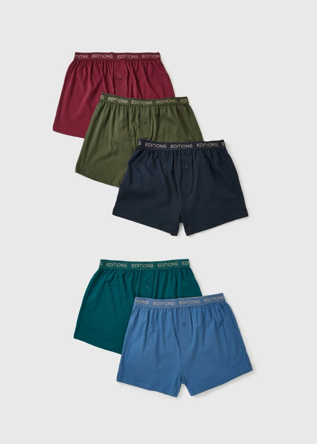 5 Pack Multicolour Editions Loose Fit Boxers