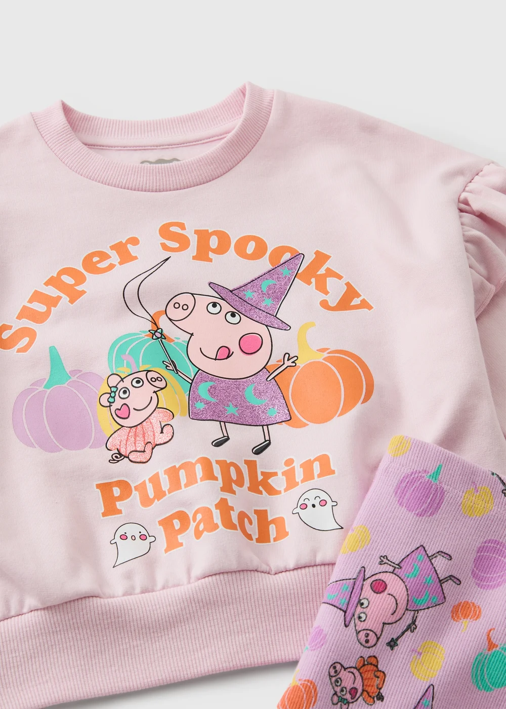 Peppa Pig Pink Girls Pumpkin Sweatshirt & Legging Set (1-5yrs) - 2-3 Yrs Image 2