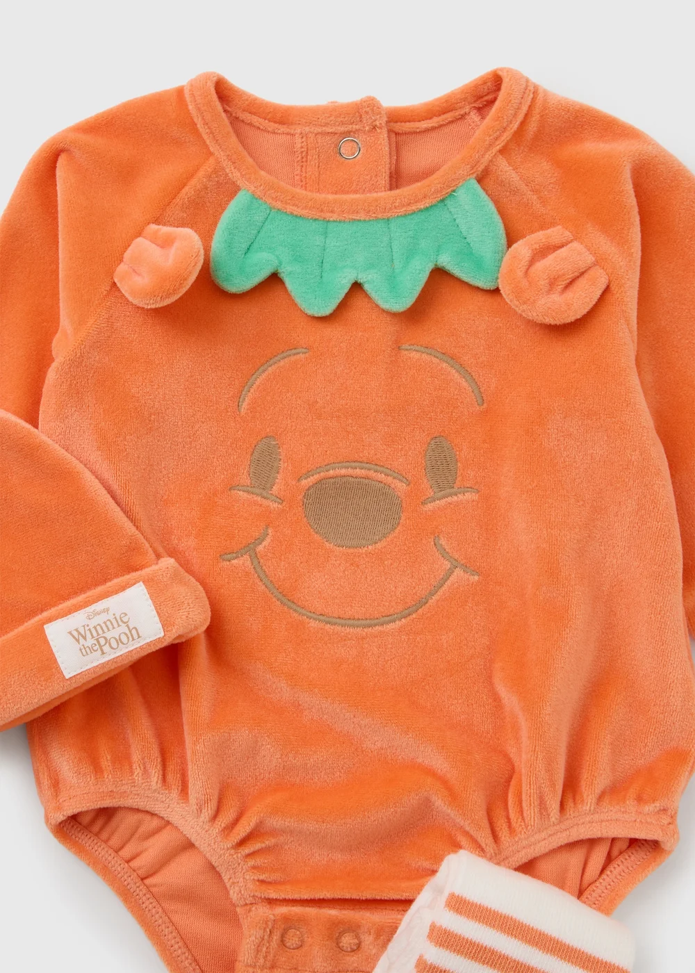 Winnie The Pooh Baby Orange Pumpkin Suit Set - 0-3 months Image 2
