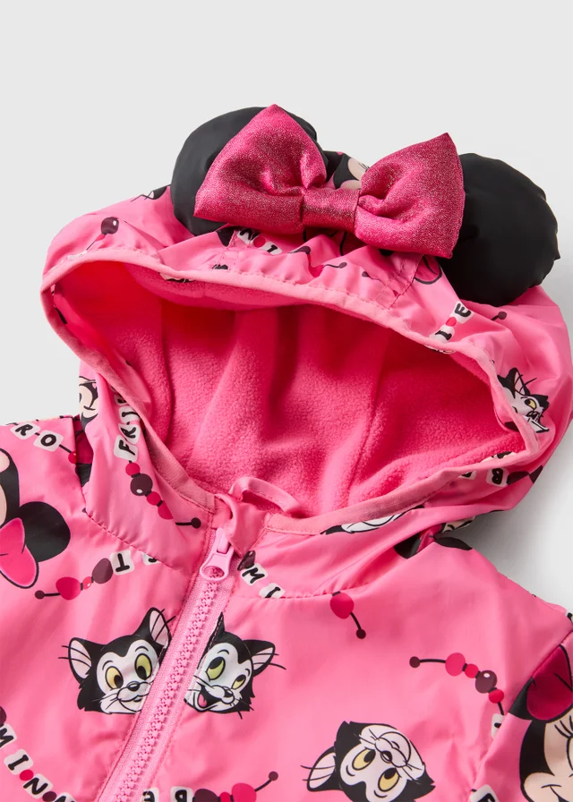 Disney Girls Pink Minnie Mouse Windbreaker (1-7yrs)