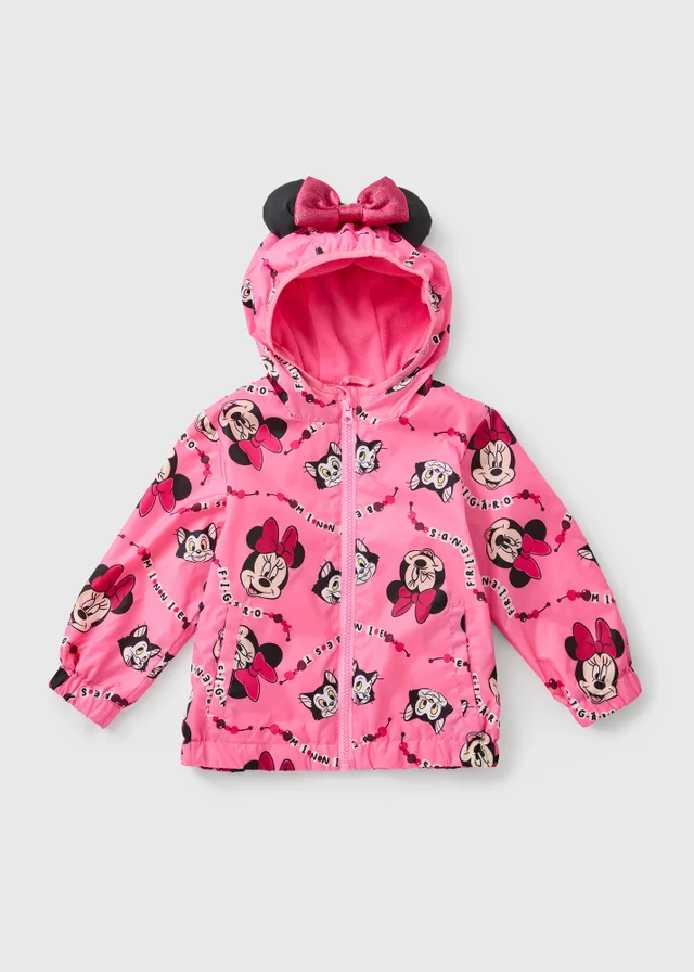 Disney Girls Pink Minnie Mouse Windbreaker (1-7yrs)