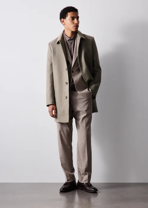 Men's Stone Overcoat - XS Image 1