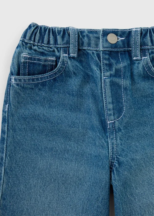 Boys Blue Turn Up Loose Fit Jeans (1-8yrs) - 1-1.5 Yrs Image 2