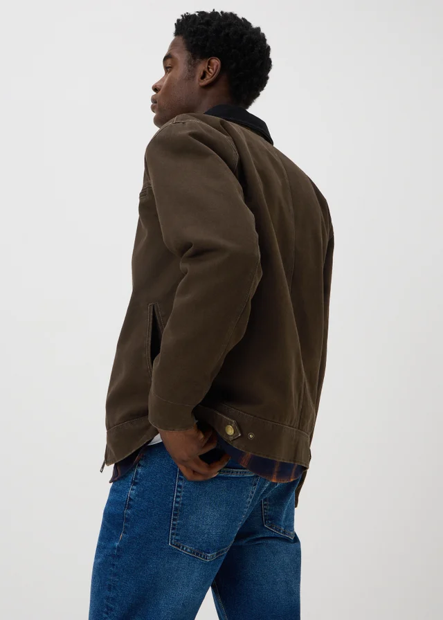 Brown Canvas Chore Jacket
