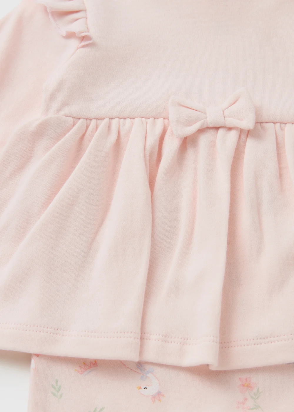 Baby Pink Swan Layette Peplum Sleepsuit (0-18mths) - 6-9 months Image 2