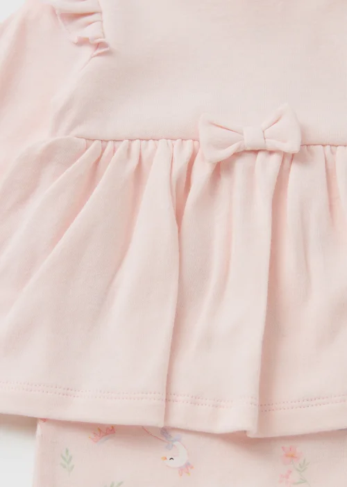Baby Pink Swan Layette Peplum Sleepsuit (0-18mths) - 6-9 months Image 2