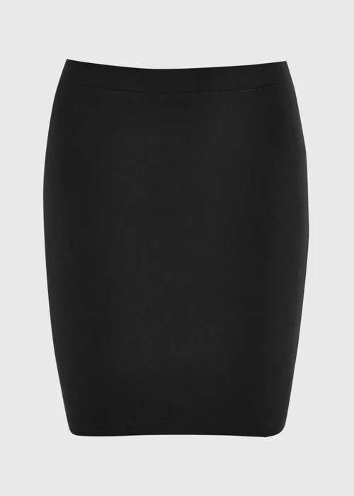 Black Pull On Mini Skirt - 6 Image 3