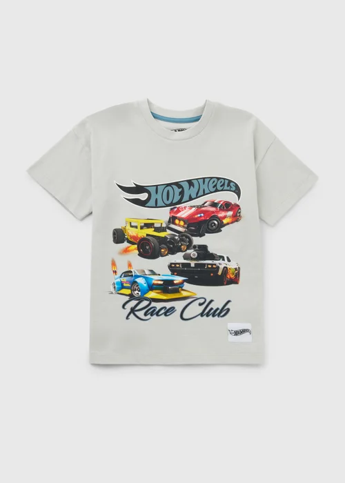 Hot Wheels Boys Grey Race Club T-Shirt (4-13yrs) - 9 Yrs Image 1