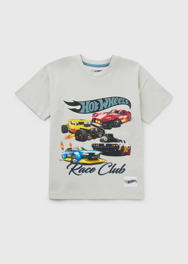 Hot Wheels Boys Grey Race Club T-Shirt (4-13yrs)