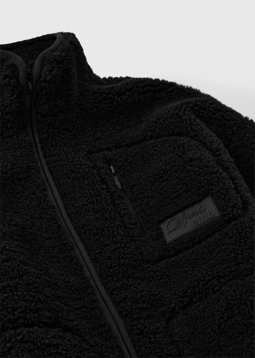 Girls Black Sports Club Borg Jacket (7-15yrs) - 7 Yrs Image 2