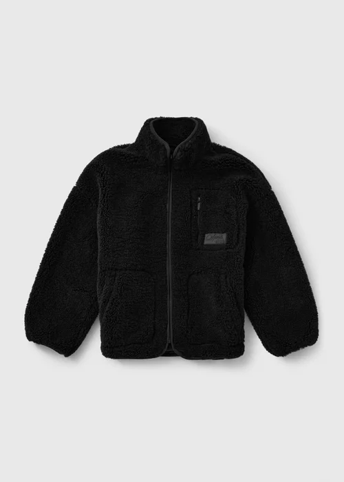 Girls Black Sports Club Borg Jacket (7-15yrs) - 7 Yrs Image 1