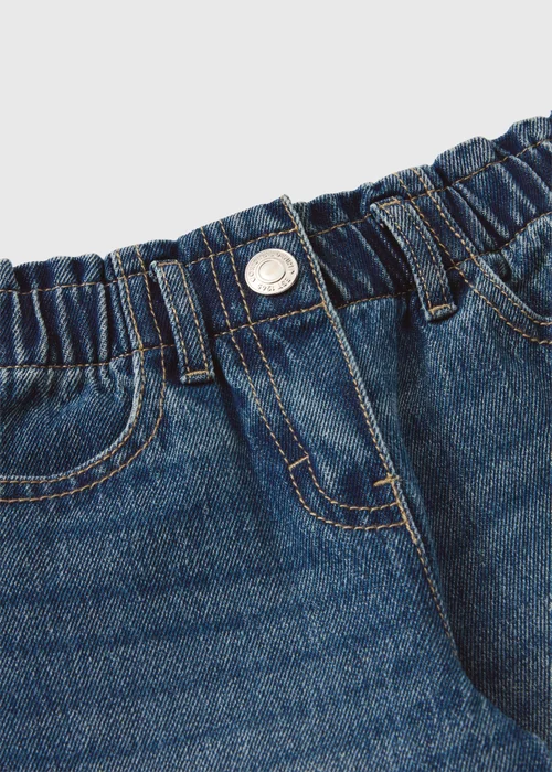 Girls Dark Blue Wide Leg Jeans (1-8yrs) - 1-1.5 Yrs Image 2