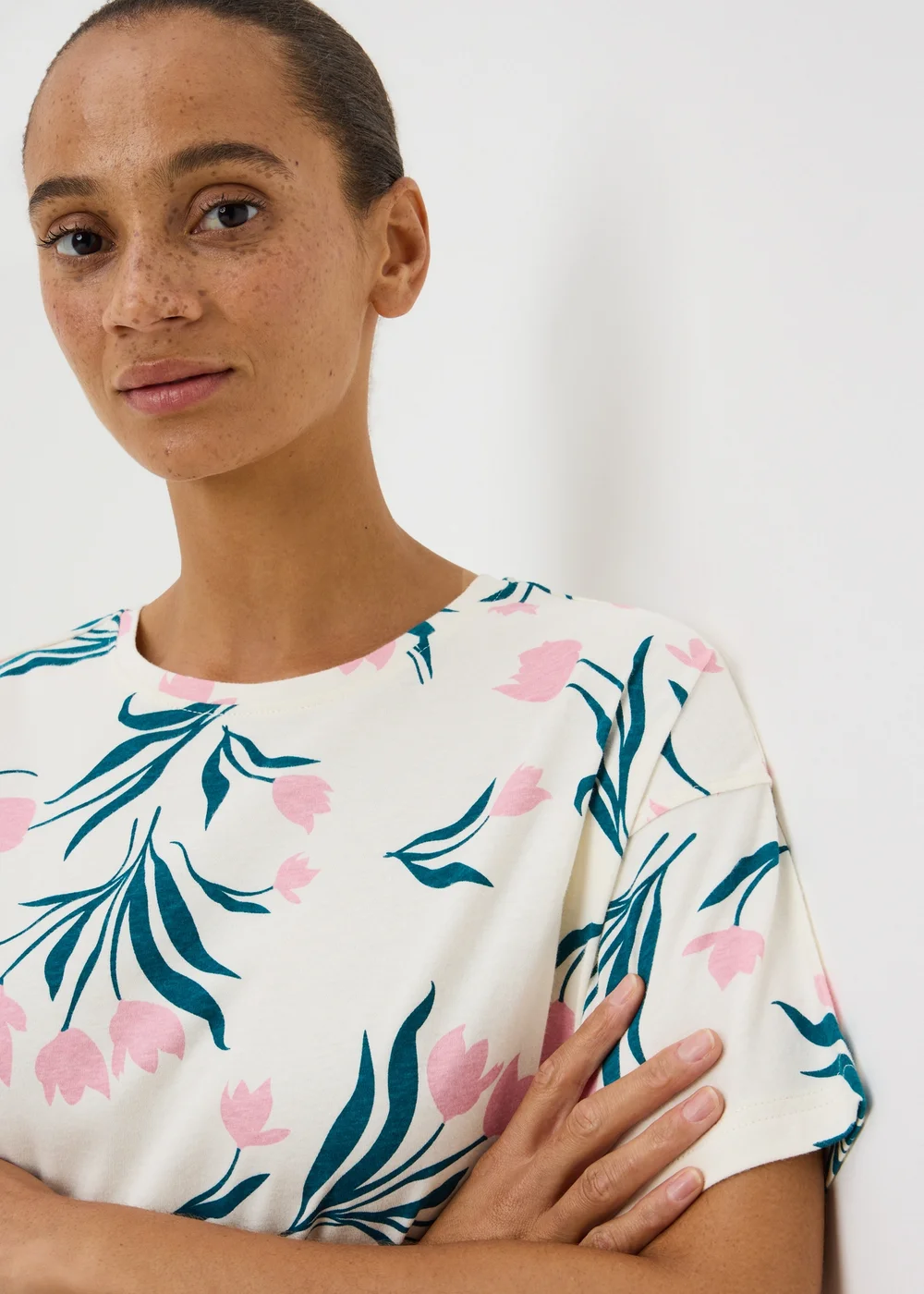 Pink Floral Tulip Nightie - XS Image 2