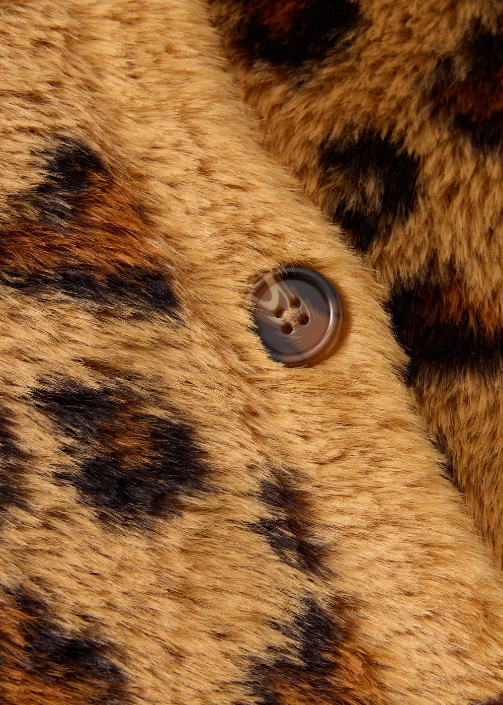 Girls Brown Leopard Fluffy Cardigan (7-15yrs) - 7 Yrs Image 2