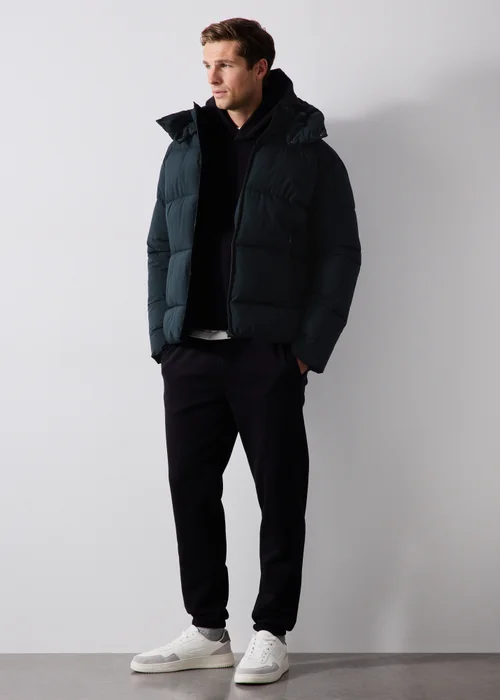 Navy Mid Length Puffer Coat - XS Image 2