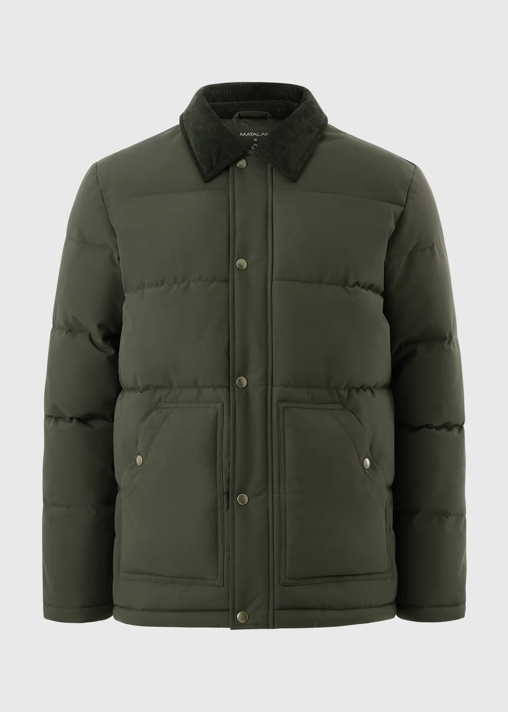 Khaki Canvas Puffa Coat - XS Image 5