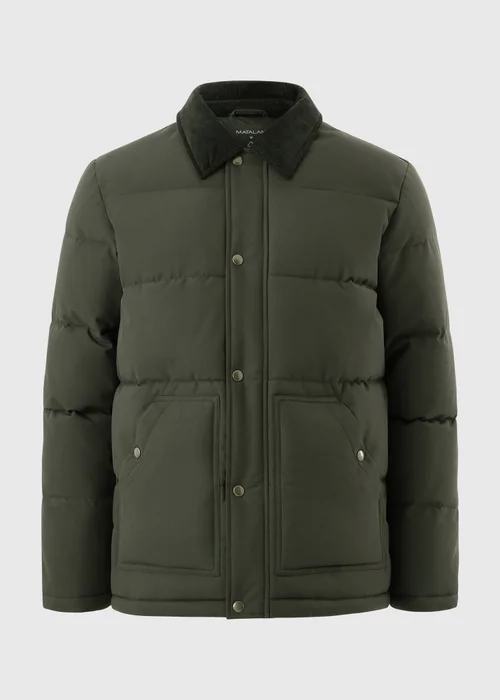 Khaki Canvas Puffa Coat - XS Image 5