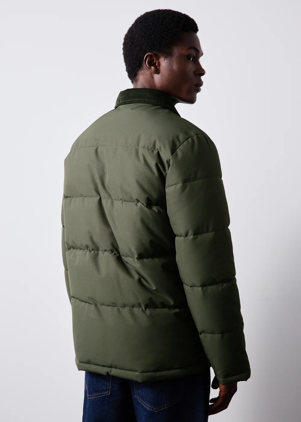 Khaki Canvas Puffa Coat - XS Image 2